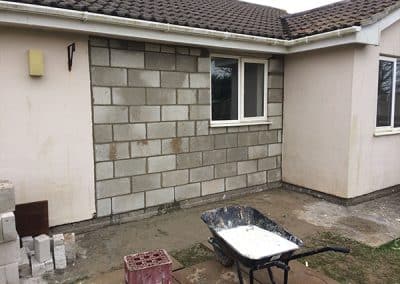 Outside construction
