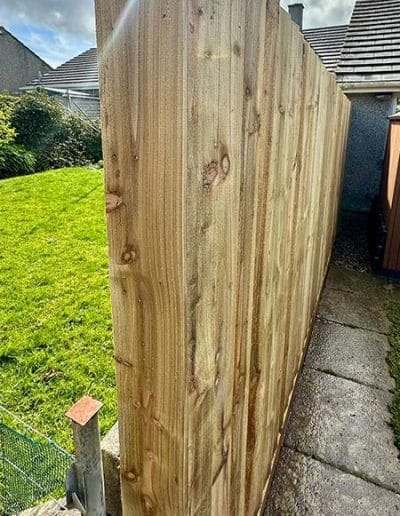 Close up of garden fence