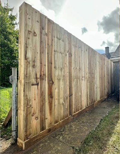 Garden fence with gravel board